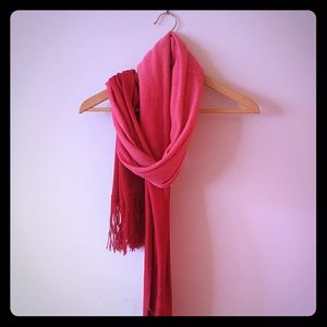 Ombre pink and red scarf